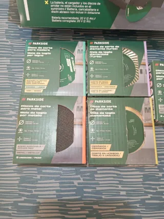 Kit amoladora parkside muy completo