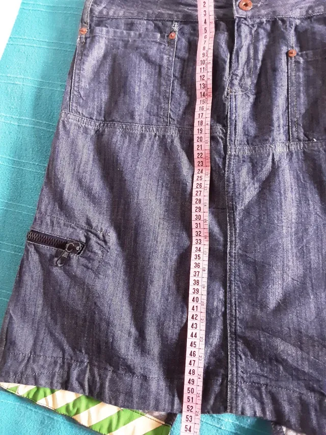 Gonna Cargo Denim Blu