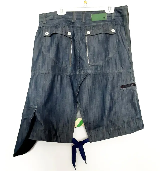 Gonna Cargo Denim Blu