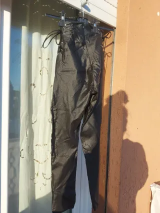 Leggings ecopelle neri