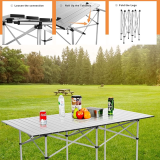 Tavolo Tavolino Camper Campeggio Picnic in Allumin