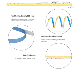 Striscia LED USB Bianco Caldo 3000K 1m