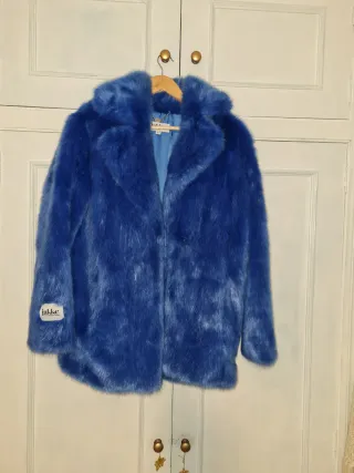 Abrigo pelo sintético  Jakke Vegan Vibes azul  S