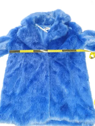 Abrigo pelo sintético  Jakke Vegan Vibes azul  S