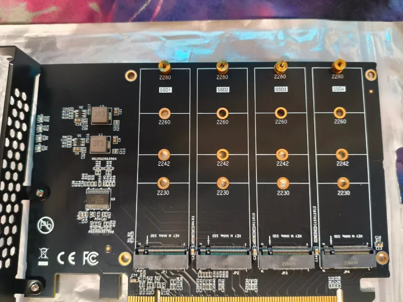 Adaptador 4x NVMe PCIEX x16