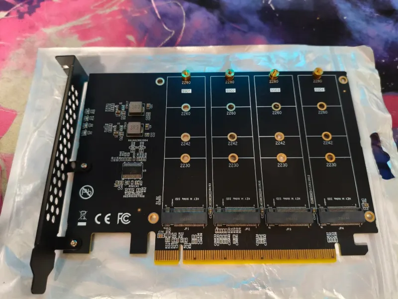 Adaptador 4x NVMe PCIEX x16 afbeelding 2