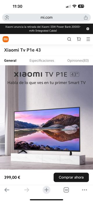 Xiaomi TV P1E 4K