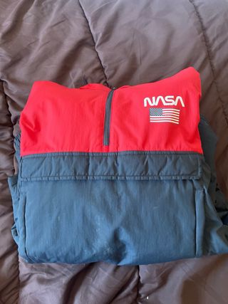 Chaqueta Bomber NASA Roja y Negra