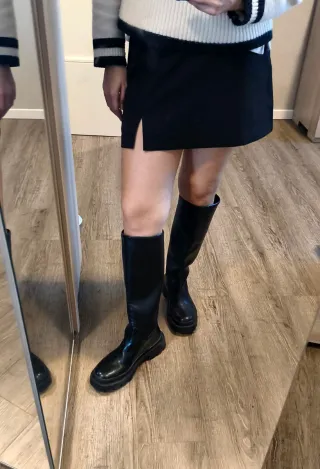 Stivali neri suola track