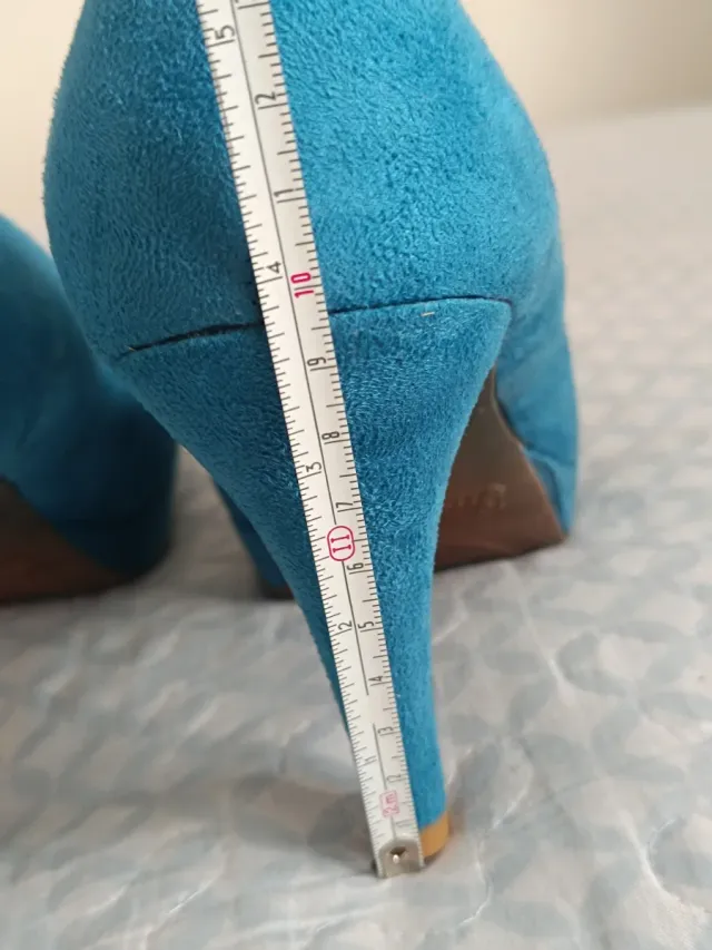 Zapatos de tacón turquesa talla 38