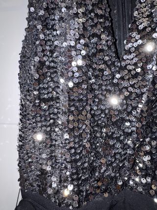 Mono negro lentejuelas y pantalón