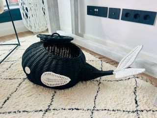 Cesta Ballena Mimbre Infantil Deco