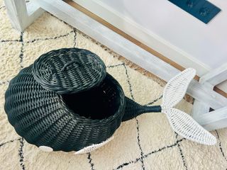 Cesta Ballena Mimbre Infantil Deco
