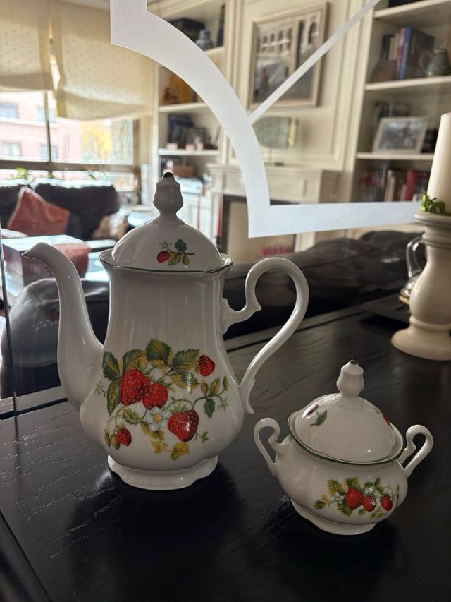 Cafetera y Azucarero Bohemia Fresas