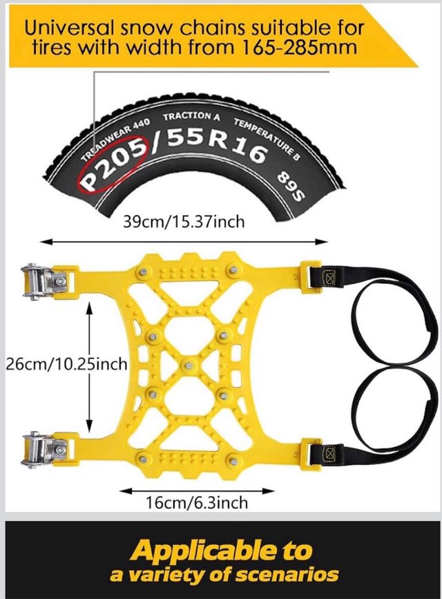 Catene da Neve Universali 6 Pezzi