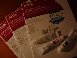 3 lienzos para pintar Artix 18x24cm