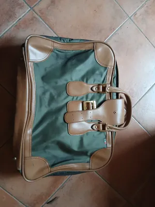 Borsone Samsonite Verde e Cuoio