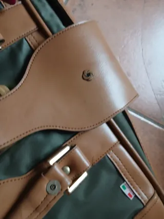 Borsone Samsonite Verde e Cuoio