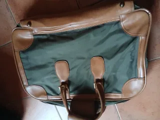 Borsone Samsonite Verde e Cuoio
