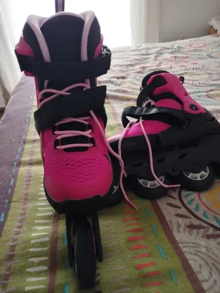 Patines Casi Nuevos, Rollerblade Rosa Talla33.5-