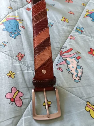 Cintura vera pelle vintage patchwork