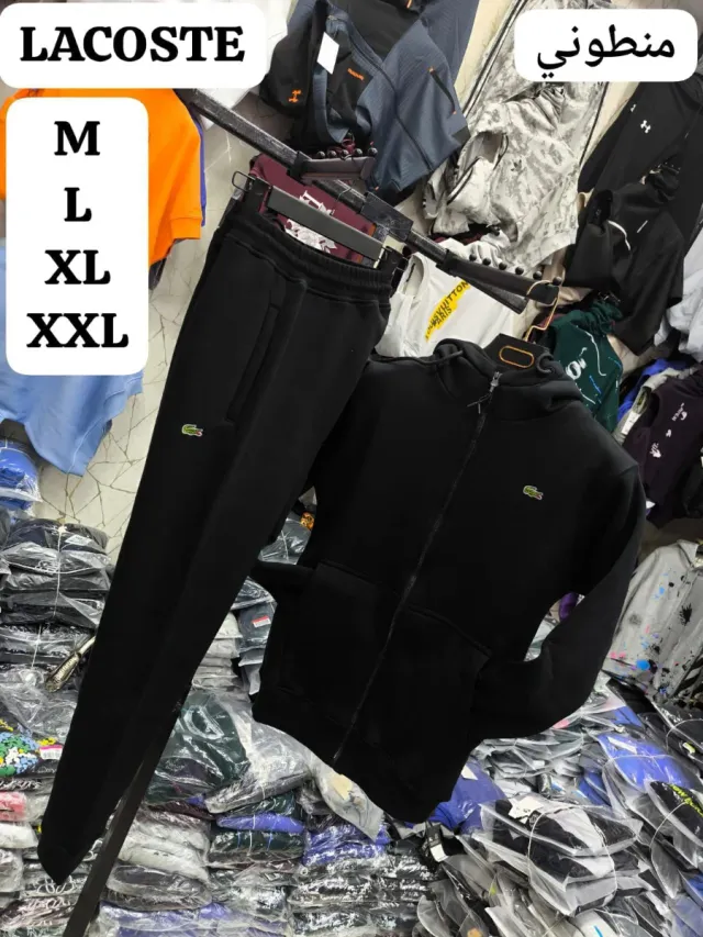 Conjunto Deportivo Lacoste Negro Tallas M-XXL