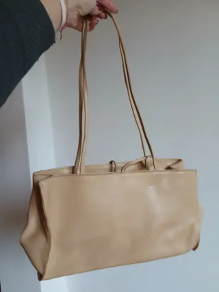 Borsa a spalla vintage beige