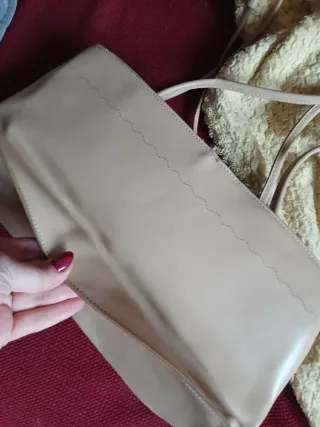 Borsa a spalla vintage beige