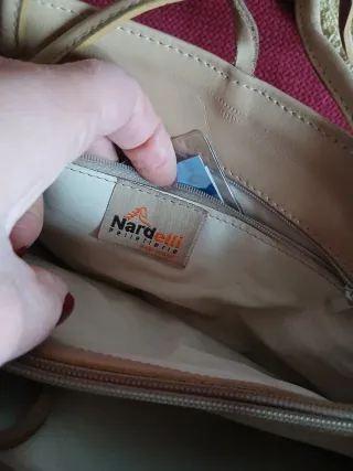 Borsa a spalla vintage beige