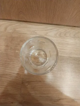 Vaso de cristal con diseño