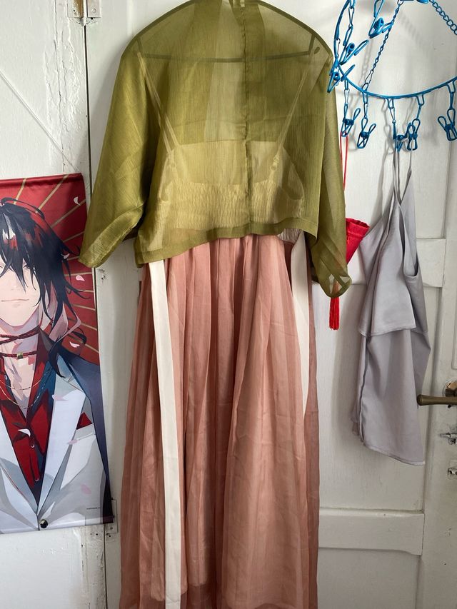 Falda gasa tradicional china talla única