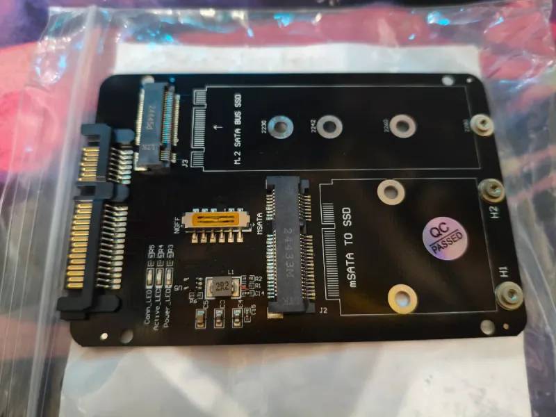 Adaptador M.2 NVMe y mSATA a SATA