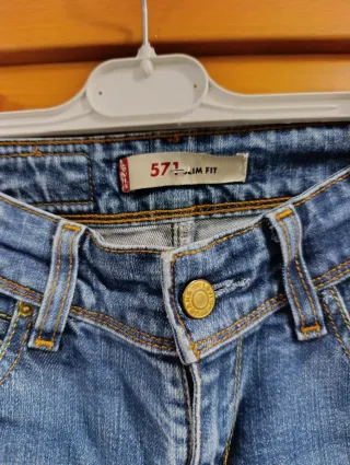 Jeans Levi's 571 Slim Fit vita piatta 34 cm