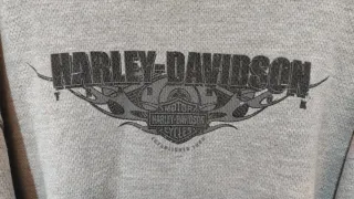 Sudadera Harley Davidson Gris Manga Larga