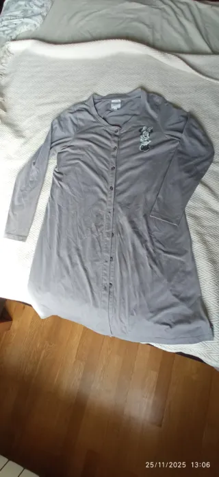 Camisón Minnie Mouse Gris Manga Larga