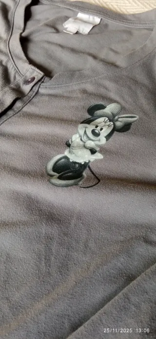 Camisón Minnie Mouse Gris Manga Larga