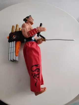Action man Ninja samurai con Nunchakus y Katana