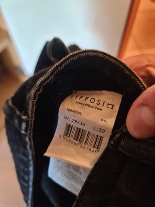 Calças Largas Ganga Pretas Tiffosi Tamanho 36
