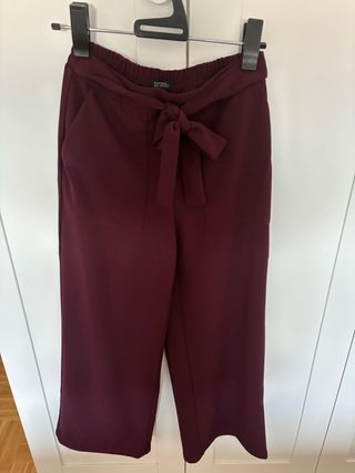 Pantalón palazzo Tiffosi morado/berenjena Talla XS