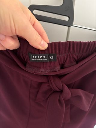 Pantalón palazzo Tiffosi morado/berenjena Talla XS
