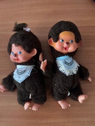 2 Peluches Virkiki Monchichis Años 80 VIR nuevos