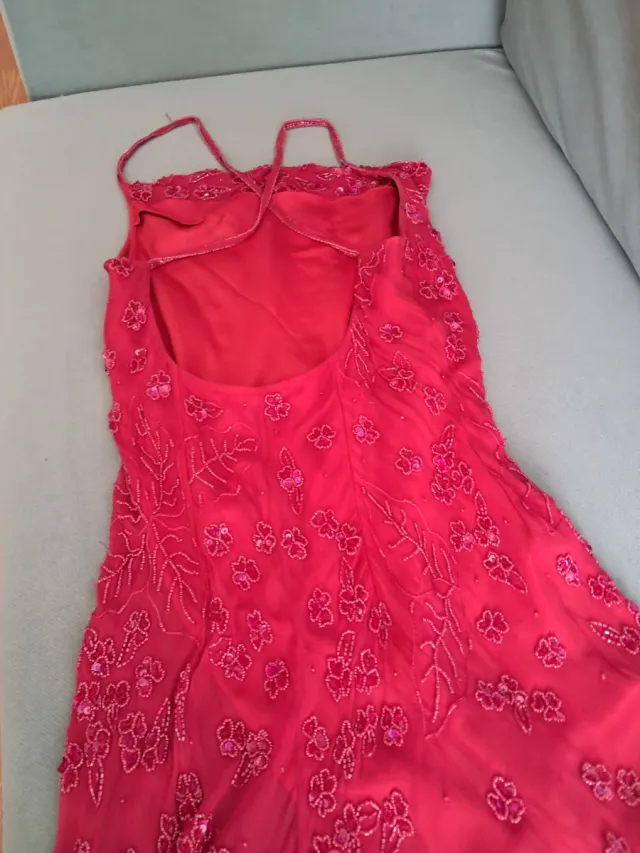 Vestido fiesta lentejuelas flores