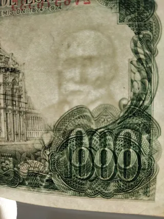 1000 pesetas 1971 El Banco de España