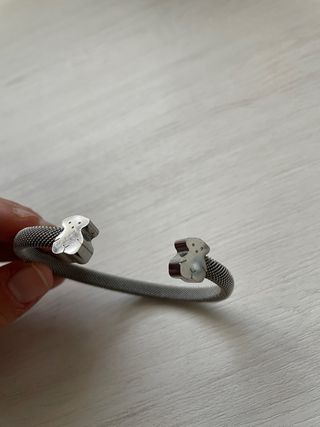Pulsera Tous Oso Malla Plata