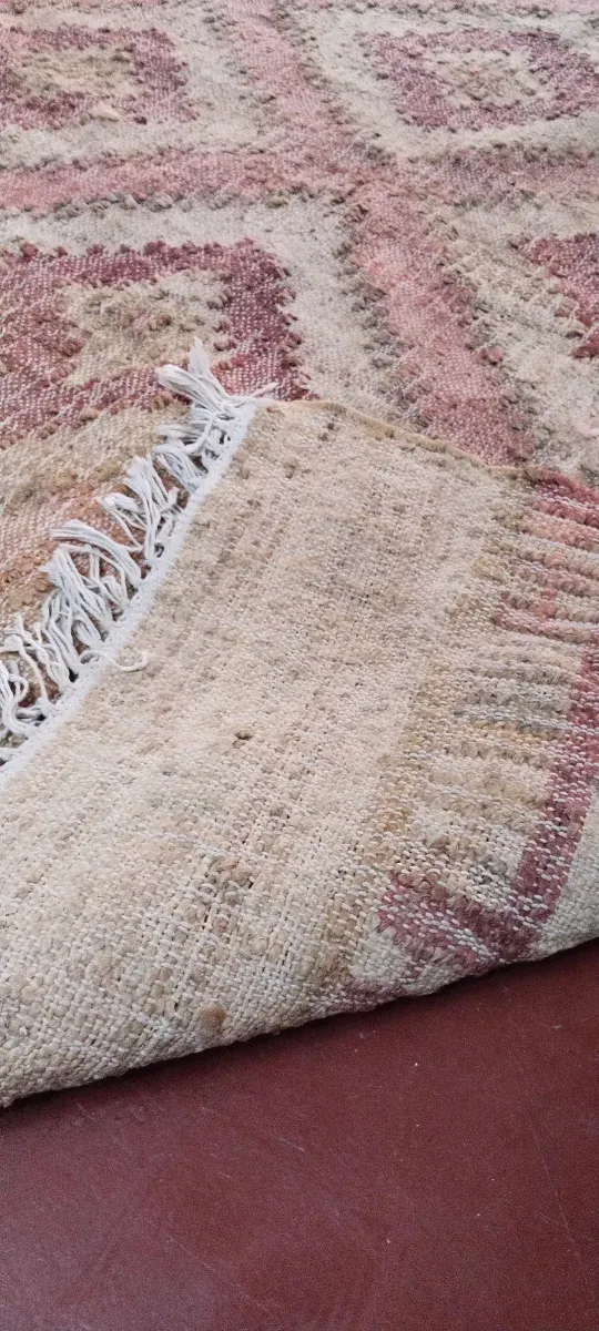 Tapete de salão/quarto bege e rosa