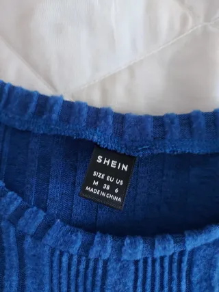 Camisola malha Shein azul NOVA