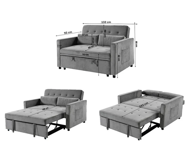 BARATO Sofá cama gris con ENVIO GRATIS DOMICILIO