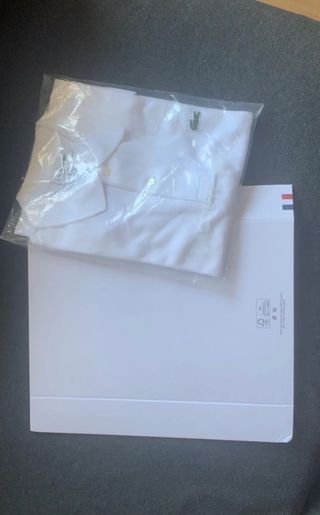 Polo Lacoste Blanco Talla M