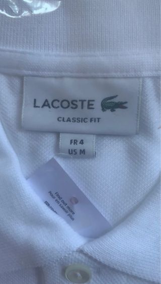 Polo Lacoste Blanco Talla M