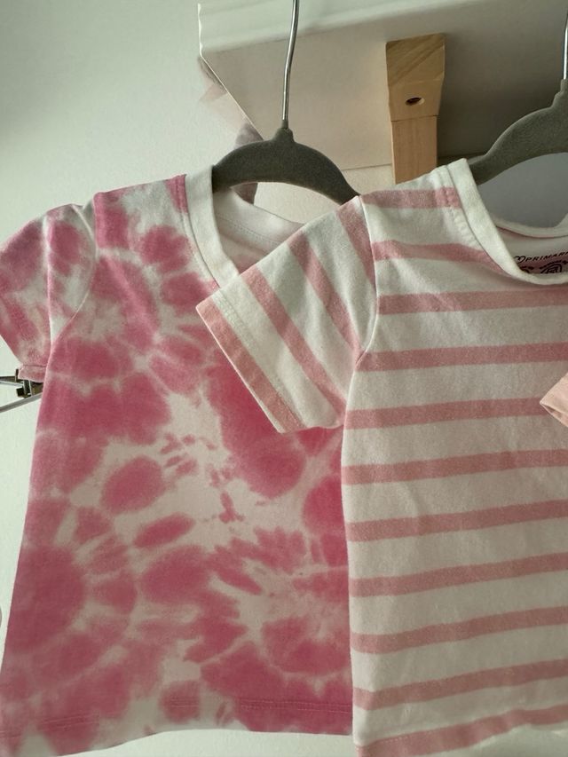 Lote 5 Camisetas Bebé Primark 3-6m y 6-9m